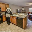 Female realtor wears giant PANDA costume to sell 4-bedroom home