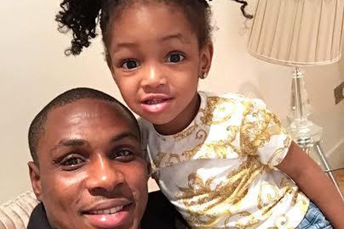 Odion Ighalo and his daughter