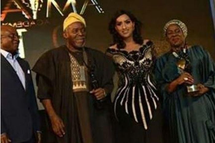 Senator David Mark, Olu Jacobs, Juliet Ibrahim and Ghanaian actress, Juliet Ibrahim at AMAA 2016