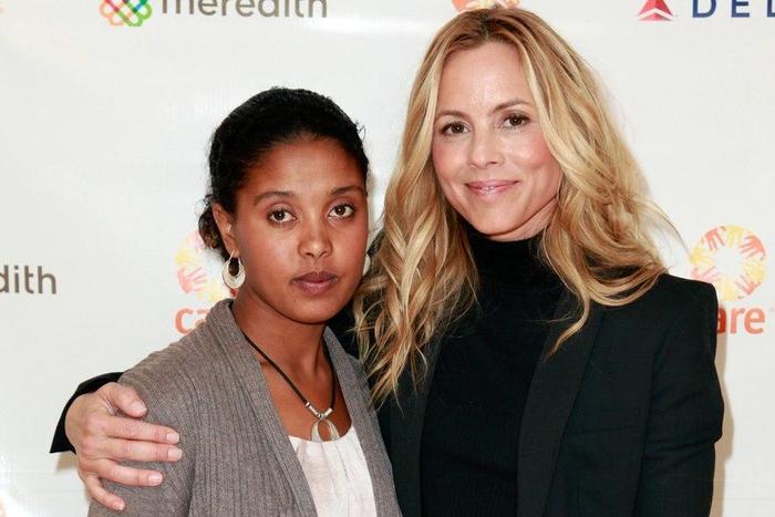 Woineshet Zebene Negash with actress Maria Bello at "Half the Sky Live,"