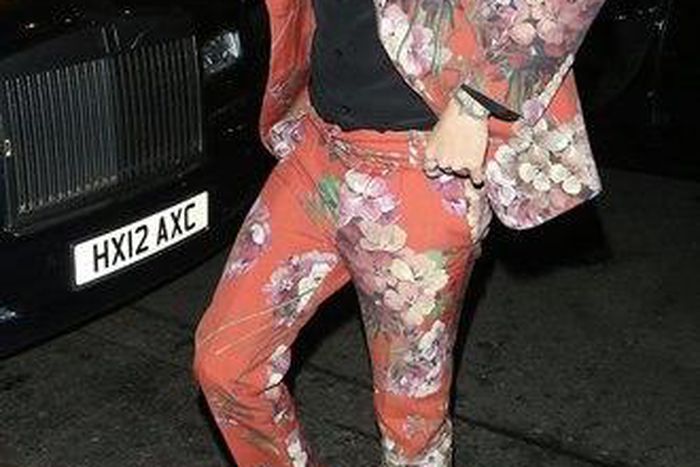 Harry Styles in Gucci floral suit