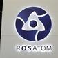 The logo of Russian state nuclear monopoly Rosatom is pictured at the World Nuclear Exhibition 2014, the trade fair event for the global nuclear energy sector, in Le Bourget, near Paris October 14, 2014. REUTERS/Benoit Tessier