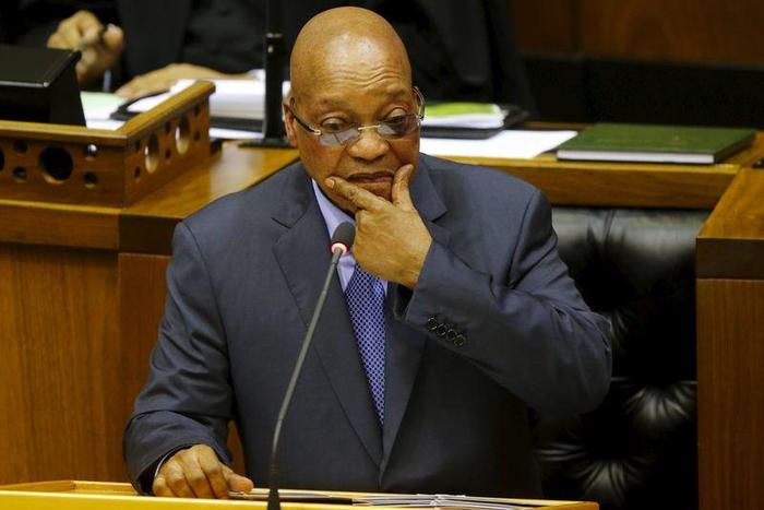 South Africa's President Jacob Zuma answers questions at Parliament in Cape Town, in this picture taken March 17, 2016.  REUTERS/Mike Hutchings