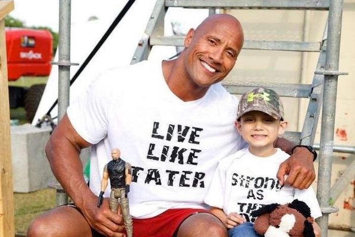 Dwayne Johnson and Gabriel "Tater" Singleton