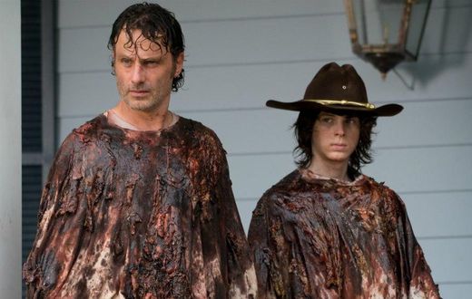 Scene from mid-season premiere episode of "The Walking Dead"