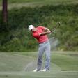 Jordan Spieth plays his approach shot on the 6th hole during the second round of the 2016 Players Championship golf tournament at TPC Sawgrass - Stadium Course.