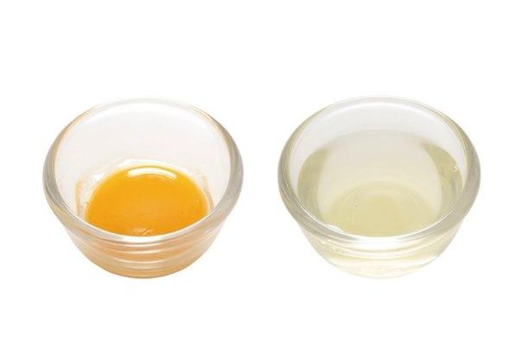 Egg yoke and egg white