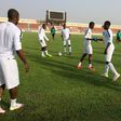 Super Eagles players in training