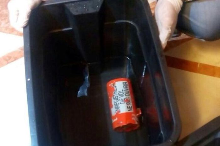A flight recorder retrieved from the crashed EgyptAir flight MS804 is seen in this undated picture issued June 17, 2016