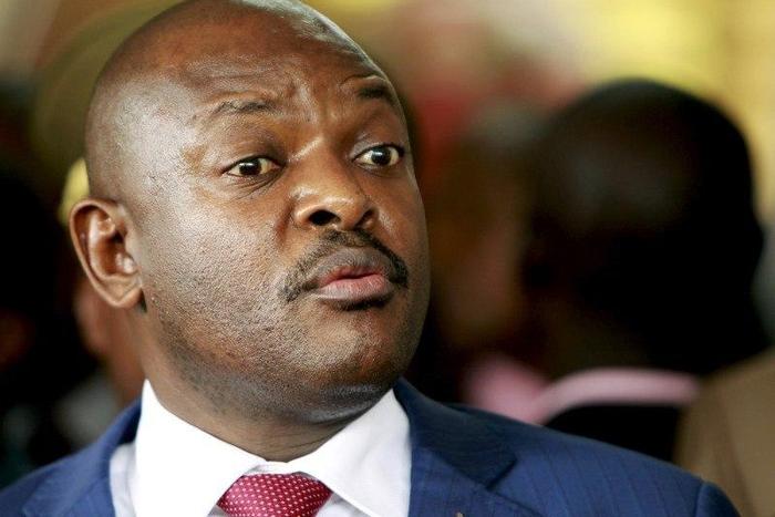Burundi's President Pierre Nkurunziza addresses a news conference attended by the visiting United Nations Secretary-General Ban Ki-moon (not seen in picture) in the capital Bujumbura February 23, 2016.