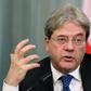 Italian Foreign Minister Paolo Gentiloni speaks during a joint news conference with his Russian counterpart Sergei Lavrov following their meeting in Moscow, Russia, March 25, 2016.