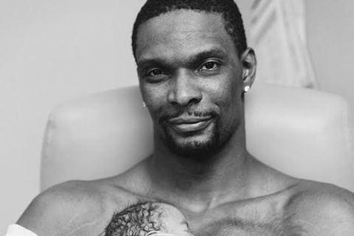 Chris Bosh and his son