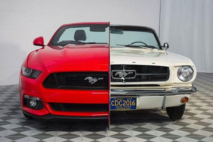 Ford builds one Mustang with 1965 and 2015 Mustangs
