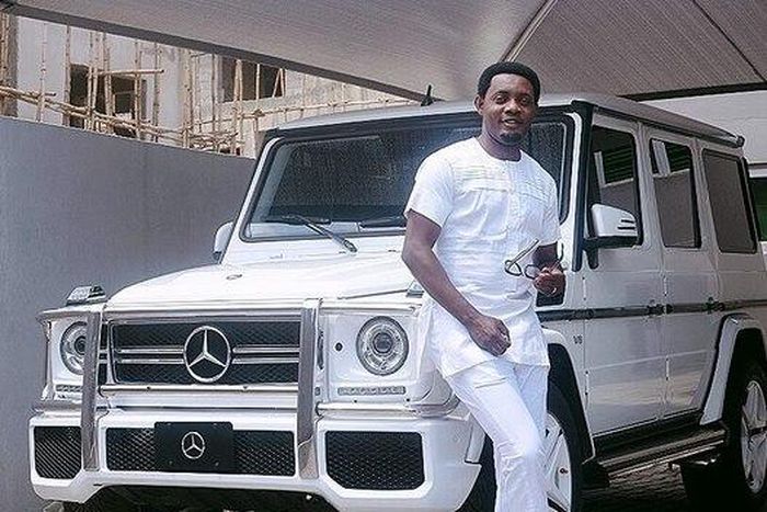 AY Makun with his Mercedes Benz G Wagon