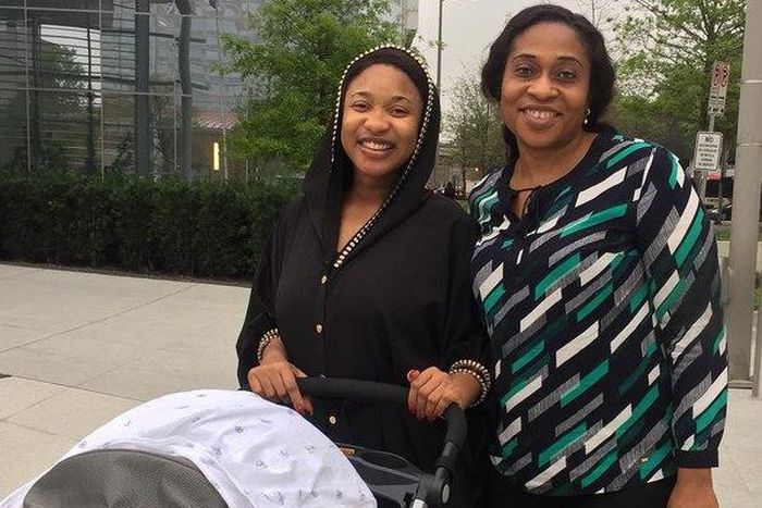 Tonto Dikeh-Churchill, baby X and mother-in-law