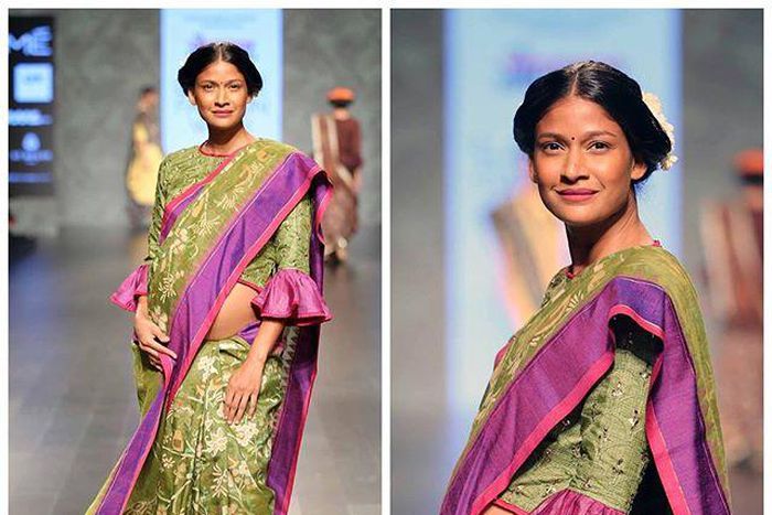 Carol Gracias on runway in India