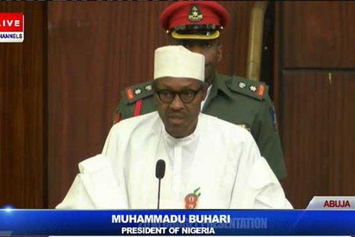 President Muhammadu Buhari presents 2016 budget to National Assembly on December 22, 2015