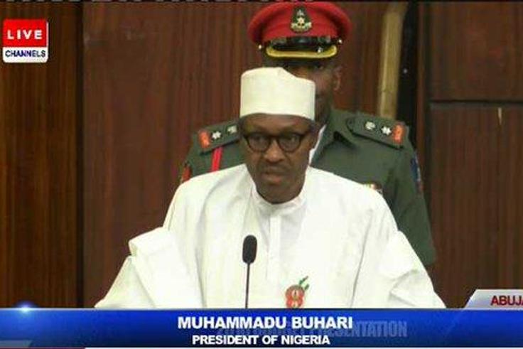 President Muhammadu Buhari presents 2016 budget to National Assembly on December 22, 2015