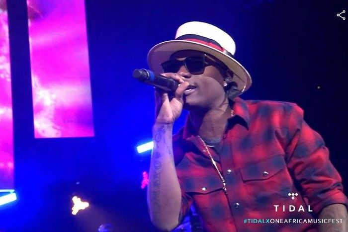 Wizkid, during a performance.
