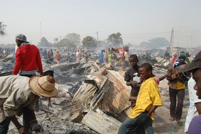 Fire in Kaduna market