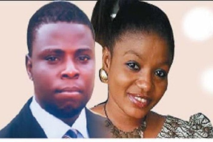 The suspect, David Ogundele and the late Tosin Ashinwo