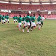 Super Eagles players during training