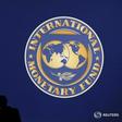 Visitors are silhouetted against the logo of the International Monetary Fund at the main venue for the IMF and World Bank annual meeting in Tokyo October 10, 2012.