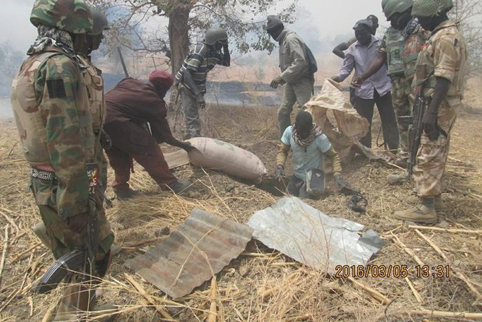 Army raids Boko Haram camps in Dure district. 