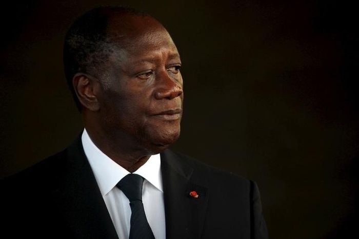 Ivory Coast's President Alassane Ouattara attends a news conference at the presidential palace in Abidjan, Ivory Coast, March 15, 2016.