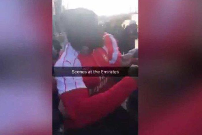 Arsenal fans fighting