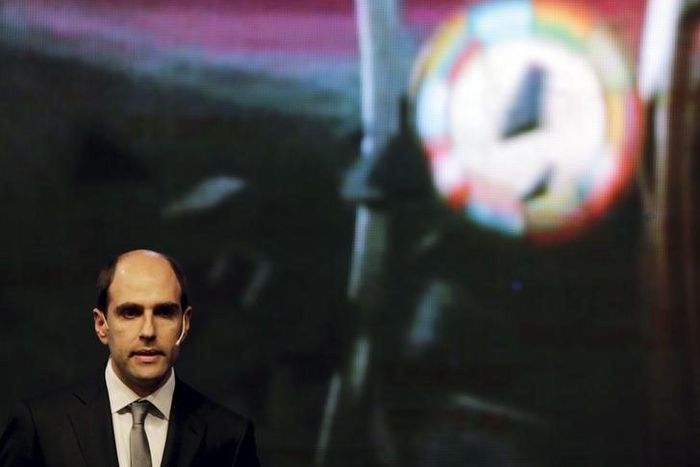 President of Chile's Football Federation Sergio Jadue speaks at the draw of the 2015 Copa Sudamericana tournament at the CONMEBOL headquarters in Luque, on the outskirts of Asuncion July 16, 2015. REUTERS/Jorge Adorno/Files