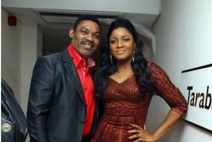 Omotola Jalade-Ekeinde and her husband, Captain Matthew Ekeinde