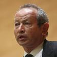 Orascom Telecom chairman Naguib Sawiris speaks during a conference in Beirut June 2, 2010. Picture taken June 2, 2010.