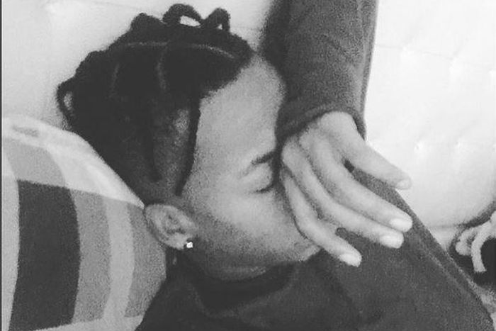 Tekno shows off hairstyle