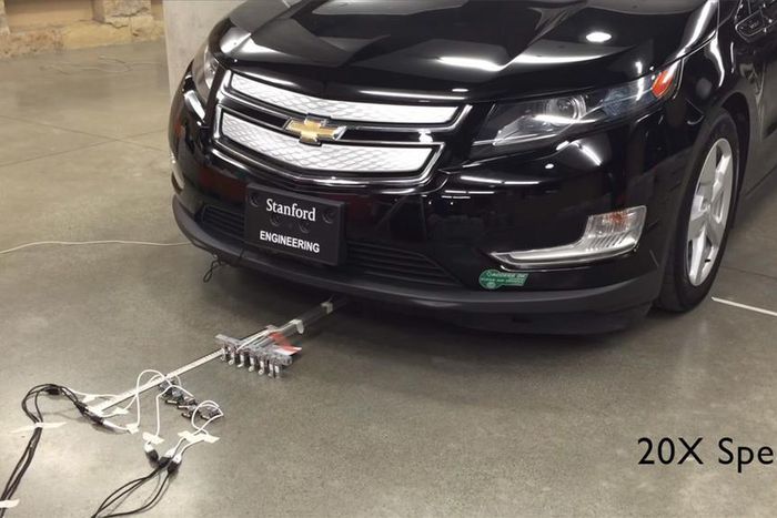 Stanford University's uBots pulling a car