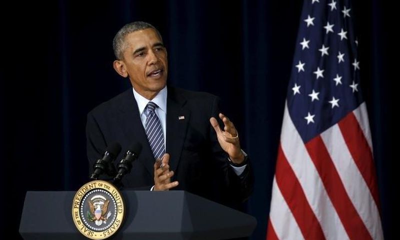 U.S. President Barack Obama addresses the Chief of Missions Conference at the State Department in Washington March 14, 2016. REUTERS/Kevin Lamarque