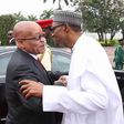 President Muhammadu Buhari meets with South African counterpart, Jacob Zuma on March 8, 2016.
