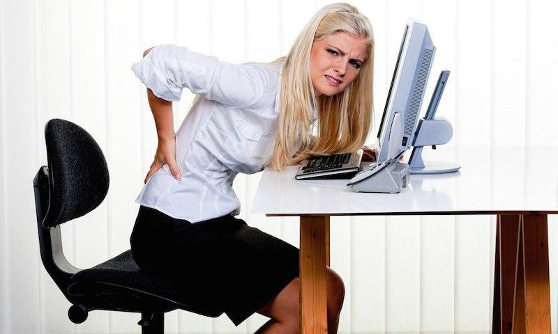 Sitting for too long affects the back