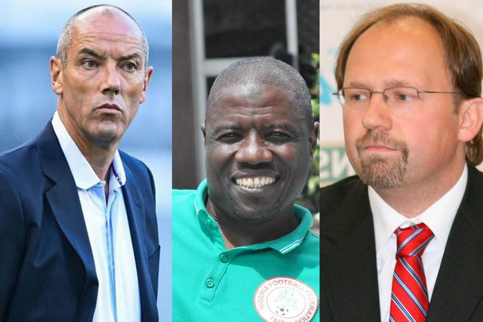 Paul Le Guen, Salisu Yusuf and Tom Sainfiet