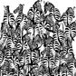 Can you find the Badger within these Zebras?