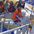 Migrants are seen during a rescue operation by Italian Navy vessels off the coast of Sicily in this April 11, 2016 handout picture provided by Marina Militare.