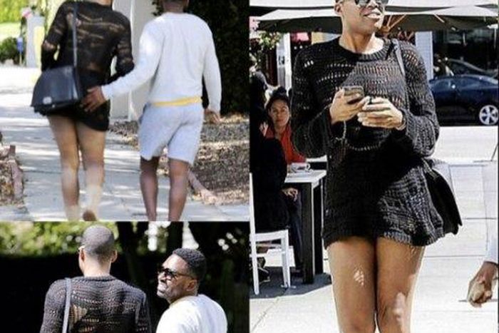 Magic Johnson's son steps out in mini dress, showing his butt checks