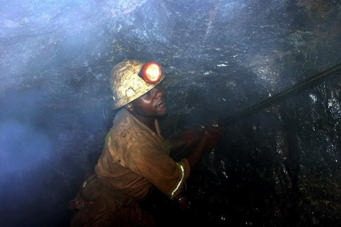 A miner is seen at Konkola Copper Mines PLC, Zambia, in a file photo.