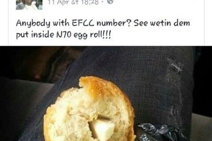 See what facebook user found in his eggroll