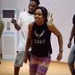 Kaffy and MC Galaxy dancing to Komolop cholop