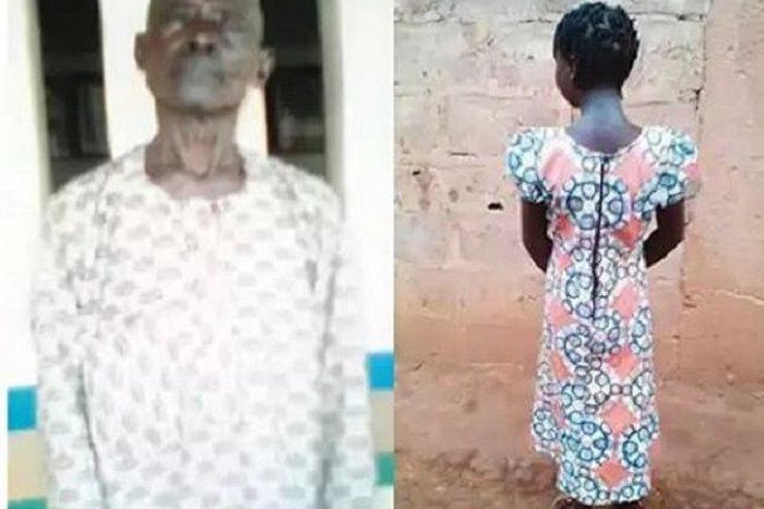 The rapist, Nurudeen Koleosho and his young victim