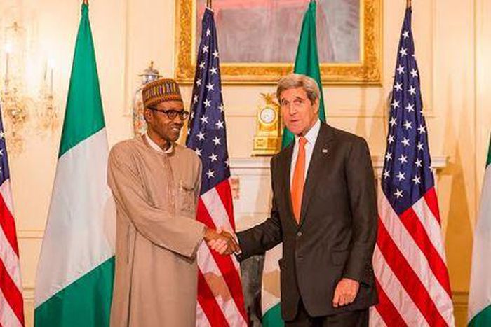 President Buhari and U.S Secretary of State, John Kerry