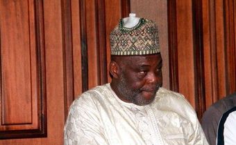 Raymond Dokpesi in court during his trial on December 14, 2015.