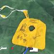 Recovered debris of the EgyptAir jet that crashed in the Mediterranean Sea is seen with the Arabic caption "life jacket" in this handout image released May 21, 2016 by Egypt's military.
