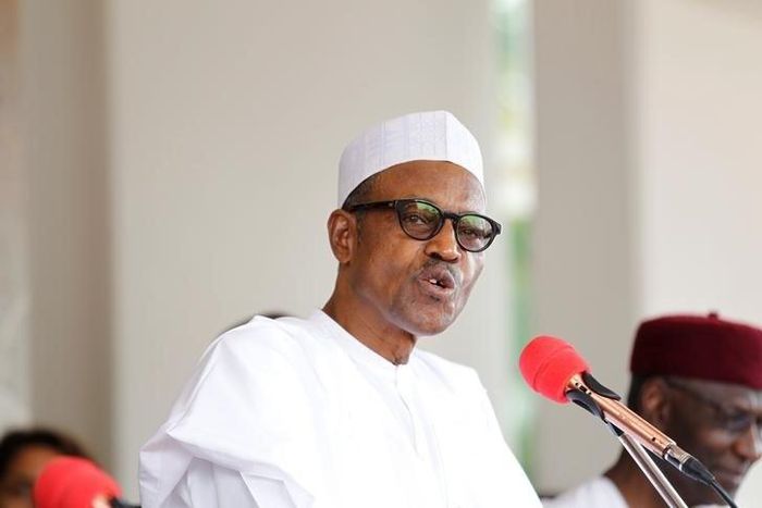 Nigerian President Muhammadu Buhari speaks during a joint news conference with his French counterpart Francois Hollande at the presidential villa in Abuja, Nigeria May 14, 2016